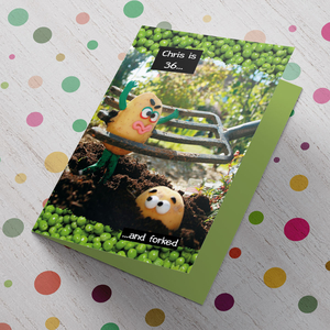 Personalised Violent Veg Card - Forked