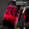 Personalised Vodka - Hen Party Black & Red Design