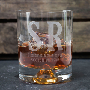 Personalised Whisky Tumbler and Bowmore Miniature - Finest