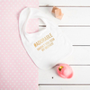 Personalised White Baby Bib - Hashtag Adorable