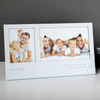 Personalised White Double Photo Frame