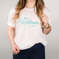 Personalised White T-Shirt - Established