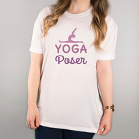 Personalised White T-Shirt - Yoga