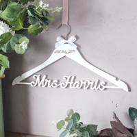 Personalised White Wedding Dress Hanger