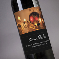 Personalised Wine - Christmas Baubles