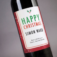 Personalised Wine - Happy Christmas