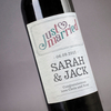 Personalised Wine - Just Married Heart
