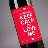Personalised Wine - Keep Calm Message