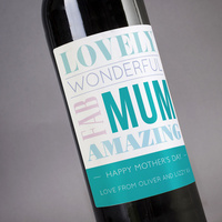 Personalised Wine - Lovely Mum