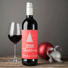 Personalised Wine - Merry Christmas Snowflakes