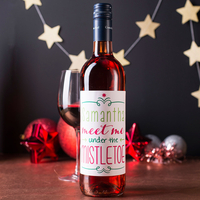 Personalised Wine - Under The Mistletoe