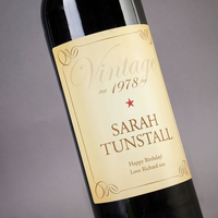 Personalised Wine - Vintage Label