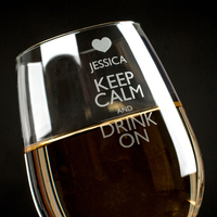 Personalised Wine Glass - Keep Calm and...