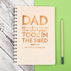 Personalised Wooden Notebook - Dad,  Sharpest Tool