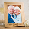 Personalised Wooden Photo Frame - 50th Anniversary