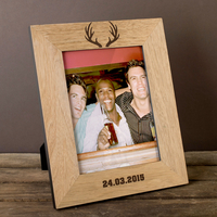 Personalised Wooden Photo Frame - Stag