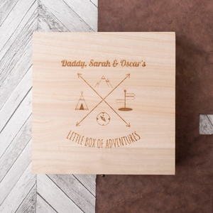 Personalised Wooden Storage Box - Box Of Adventures