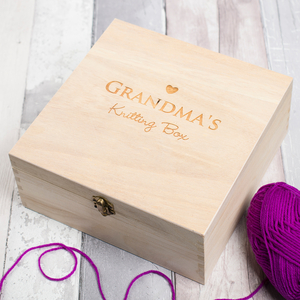 Personalised Wooden Storage Box - Grandma