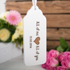 Personalised Wooden White Painted Key Ring - All Of Me