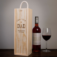 Personalised Wooden Wine Box - Greatest Dad