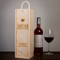 Personalised Wooden Wine Box - Mum Since