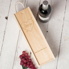 Personalised Wooden Wine Box - Name In Heart