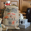 Personalised World Travel Hessian Santa Sack