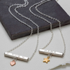 Personalised XOX Bar Necklace