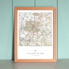Personalised Your House In the Centre Framed Map Print
