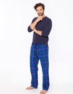 Deep Blue Check Sleeper check Lounge Trousers Size XL Joules UK