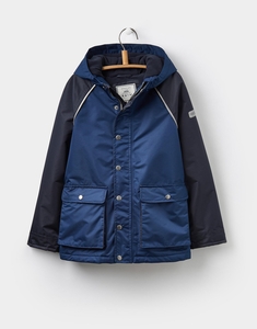Marine Navy Playground Fleece-Lined Waterproof Coat 3-12yr Size 11yr-12yr Joules UK