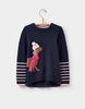 Navydog Meryl Intarsia Jumper 3-12yr Size 7yr-8yr Joules UK