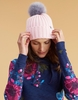 Pink Pop-a-pom Bobble Hat Size One Size Joules UK