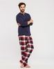 Rugby Red Check Sleeper check Lounge Trousers Size XL Joules UK