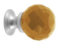 Amber Faceted Glass Cabinet Knobs
