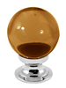 Amber Round Glass Cabinet Knobs
