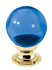 Amber Round Glass Cabinet Knobs