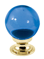Amber Round Glass Cabinet Knobs
