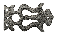 Black Antique Ironwork Dummy Hinges 120x57mm 1057 In Pairs