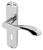 Bright Chrome Broadway Keyhole Handle Set