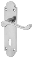 Bright Chrome Epsom Keyhole Handle Set