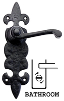 Fullbrook Fleur de Lys Bathroom Door Handle Set