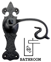 Fullbrook Scroll Bathroom Door Handle Set