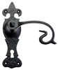 Fullbrook Scroll Keyhole Door Handle Set