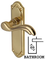 Heritage MM993 Lisboa Brass Bathroom Lever Door Furniture