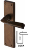 Heritage RBL2500 Rustic Bronze Bridgnorth Lock Handles