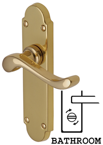 Heritage S620 Savoy Brass Bathroom Lever Door Furniture