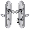 Heritage V330 Meridian Chrome Bathroom Lever Door Furniture