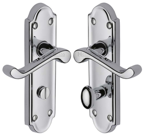 Heritage V330 Meridian Chrome Bathroom Lever Door Furniture