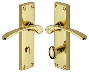 Heritage V4142 Sophia Brass Bathroom Lever Door Furniture